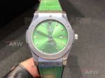 Perfect Replica Hublot Classic Fusion Green Face Stainless Steel Case 42mm Automatic Watch